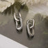 Rhinestone Double Hoop Earrings - Oria Jewel