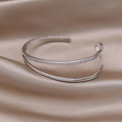 Gold X Cuff Bracelet - Oria Jewel