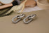 Silver Link Drop Earrings flat lay near makeup tools, pavé paperclip link drops | OriaJewel