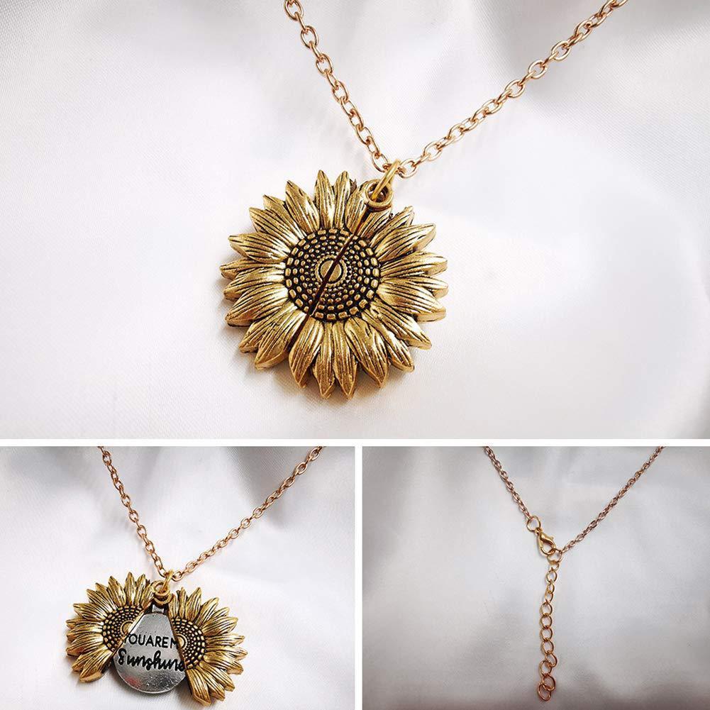 You Are My Sunshine Sunflower Necklace – Gift for Men &amp; Women - Oria Jewel