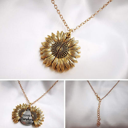 You Are My Sunshine Sunflower Necklace – Gift for Men &amp; Women - Oria Jewel