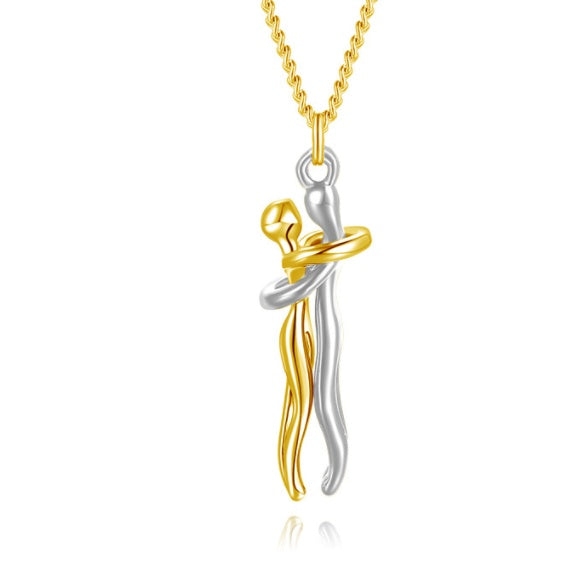 Love Hug Necklace – Unisex Couple Jewelry Gift for Men &amp; Women - Oria Jewel