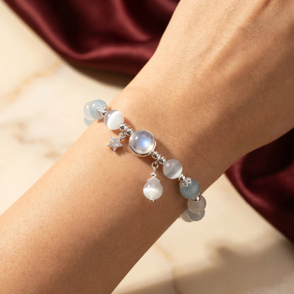 Moonstone Glow Charm Bracelet