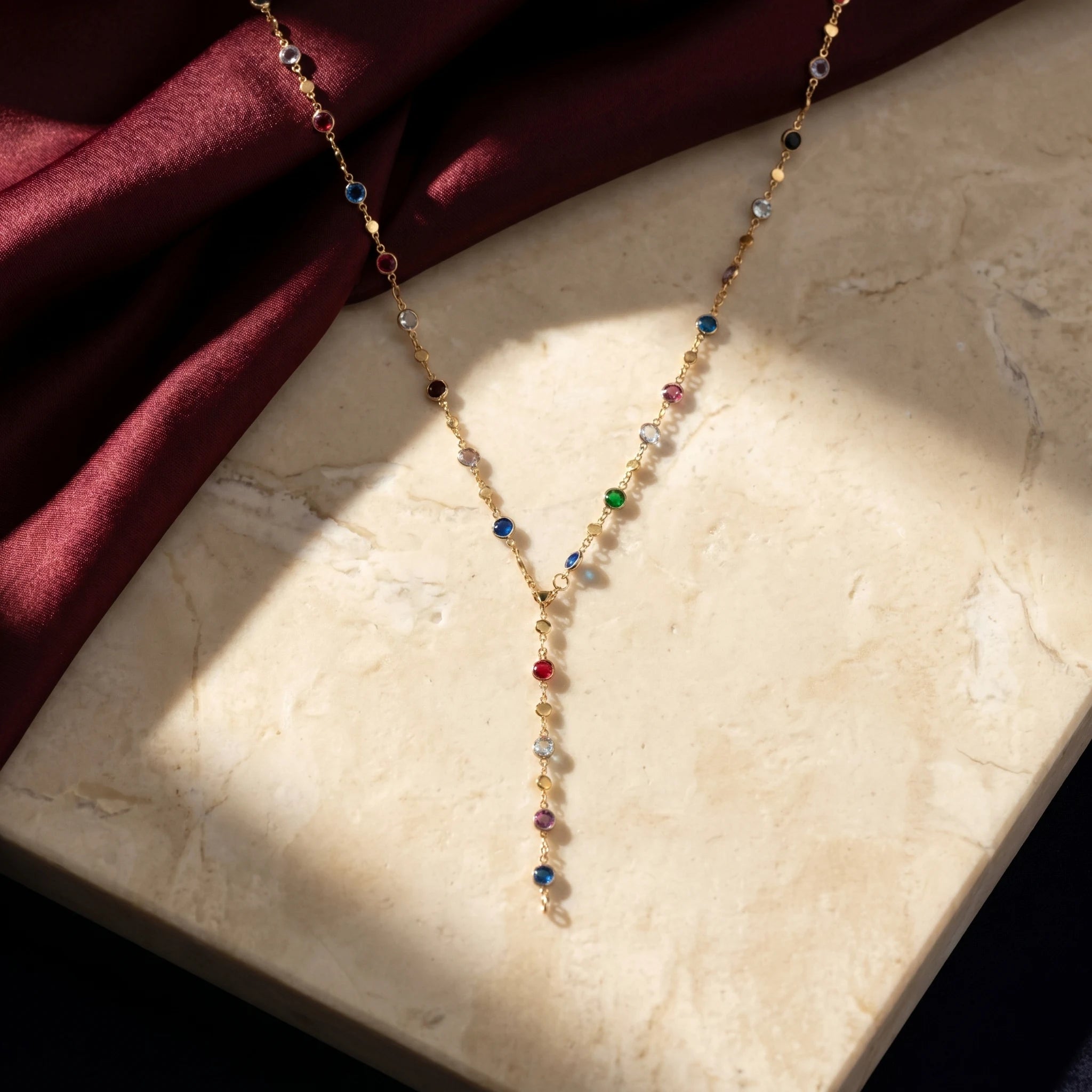 Crystal Y Necklace