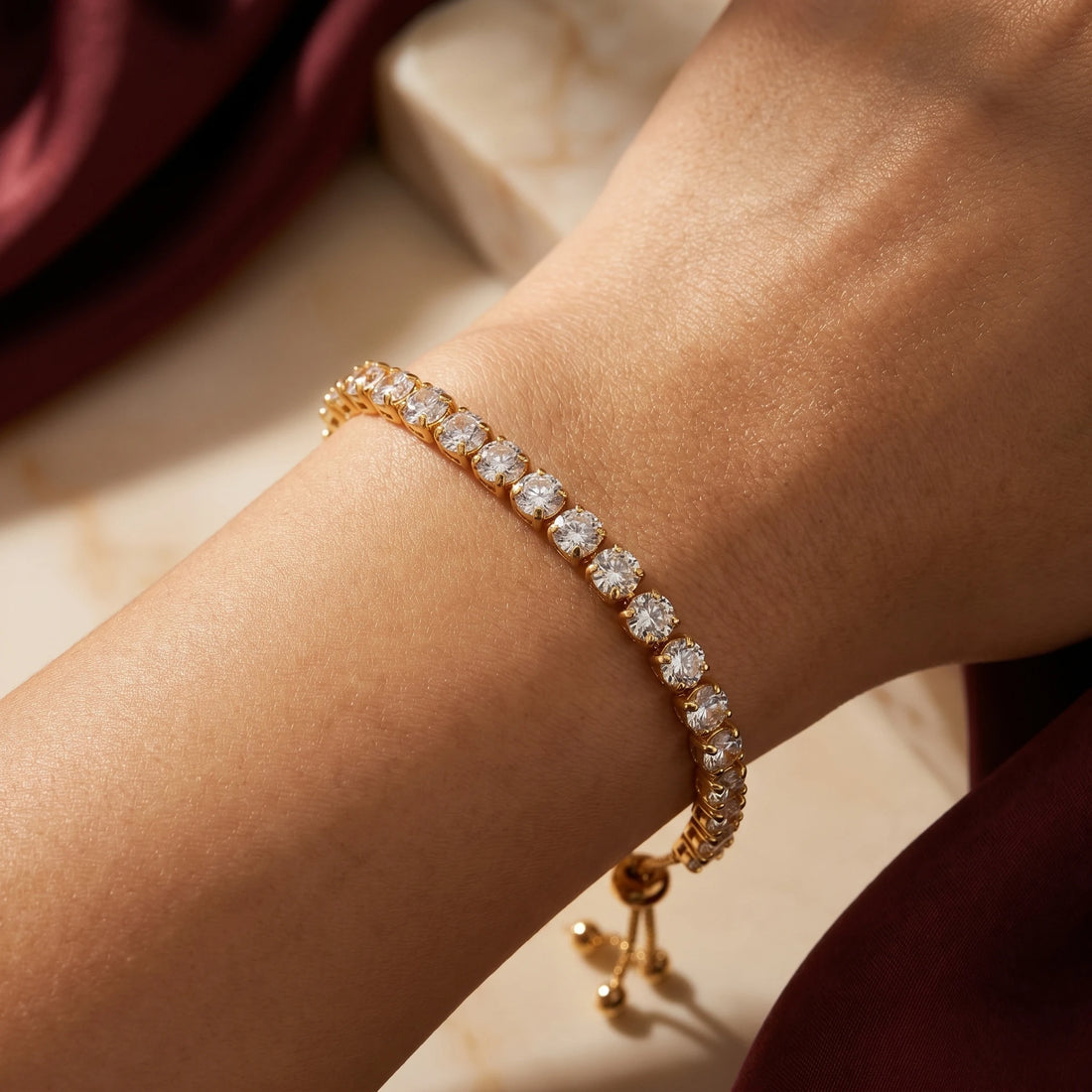 Aurelia Cluster Tennis Bracelet
