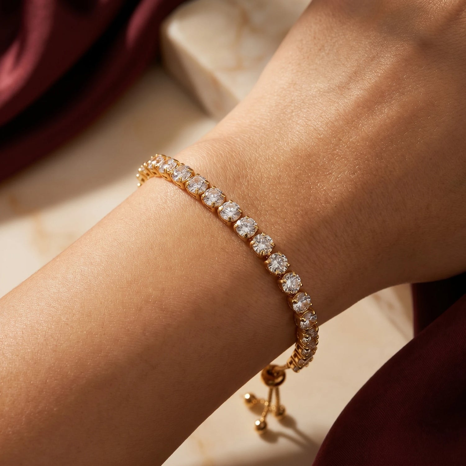 Aurelia Cluster Tennis Bracelet