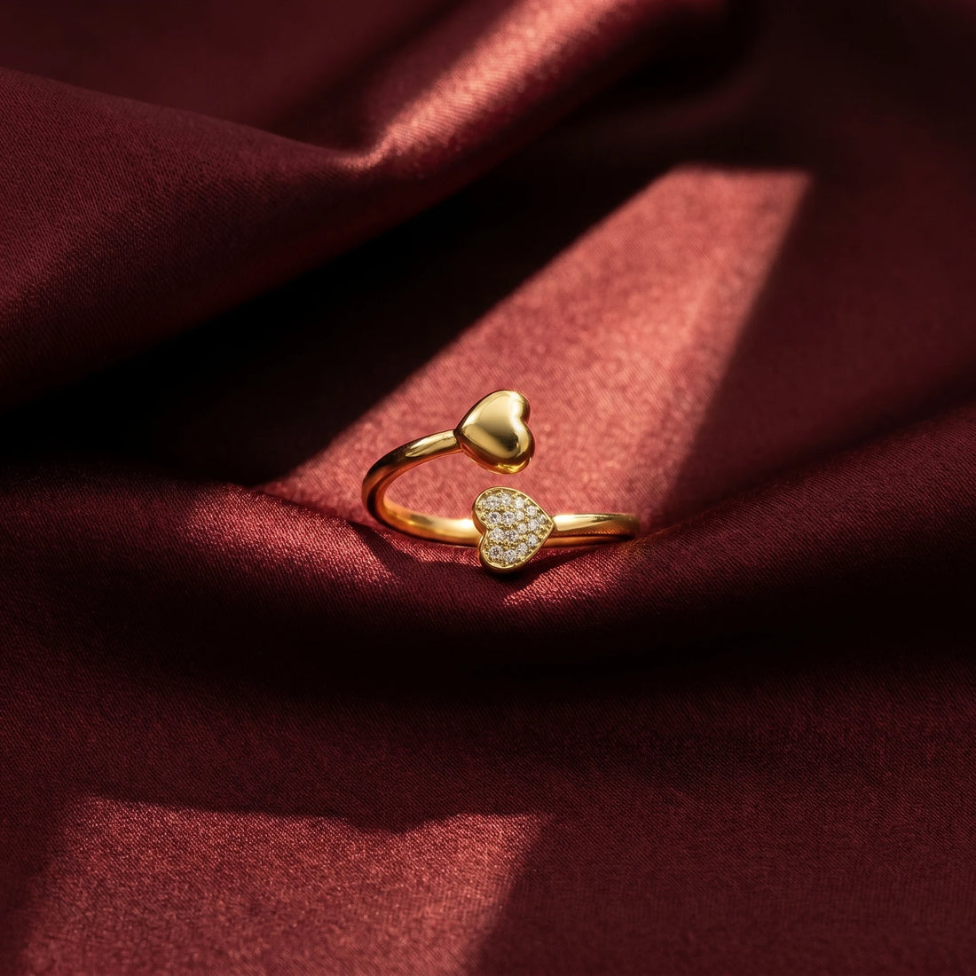 Gold Open Heart Ring