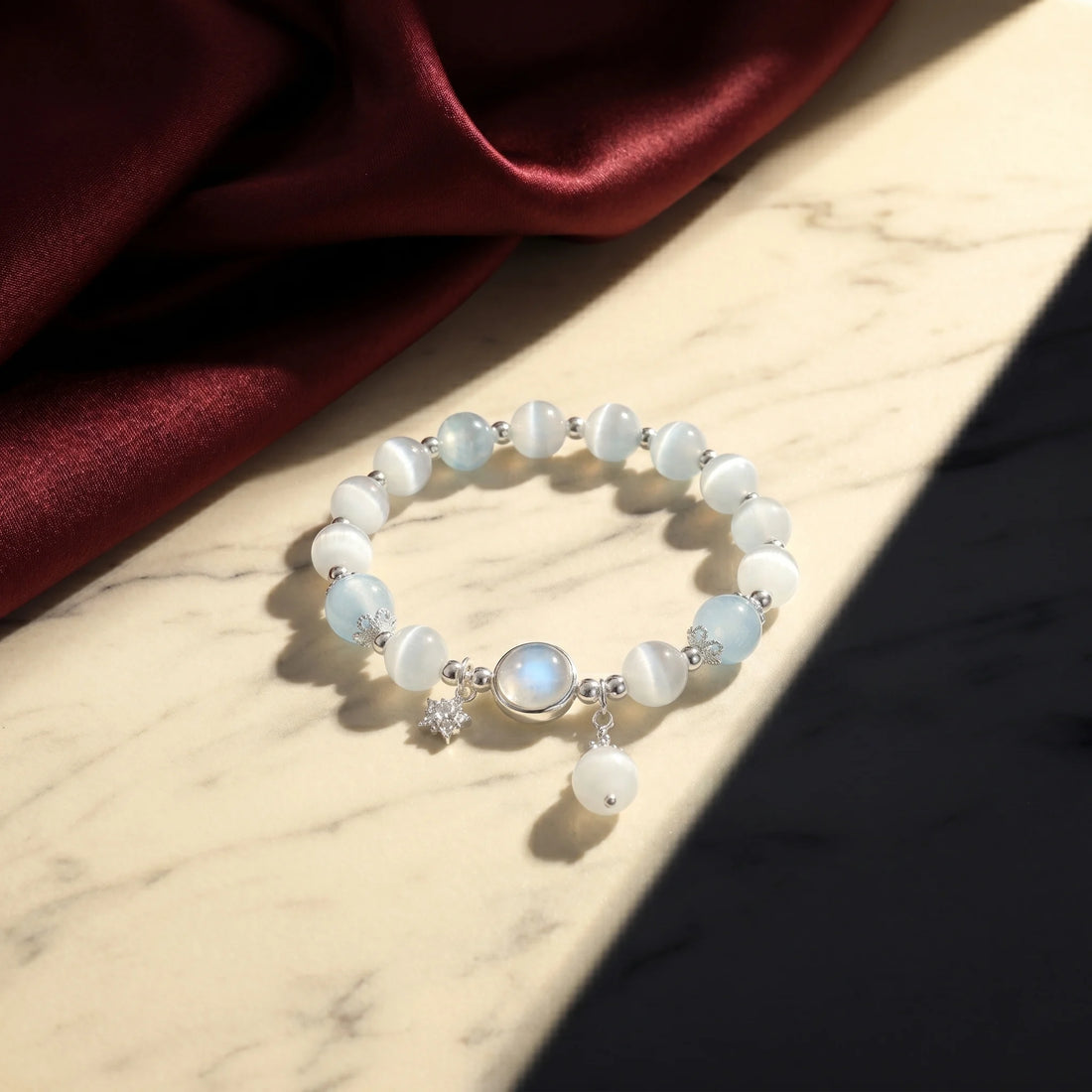 Moonstone Glow Charm Bracelet