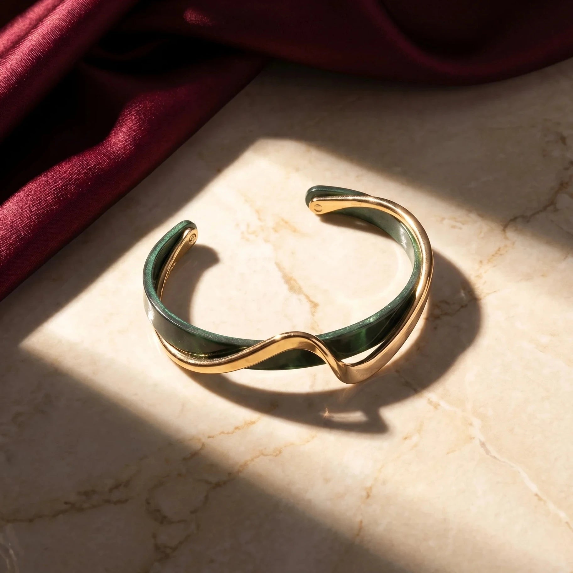 Rosette Twist Cuff Bracelet