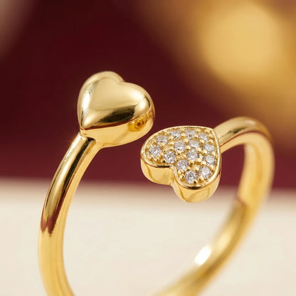 Gold Open Heart Ring