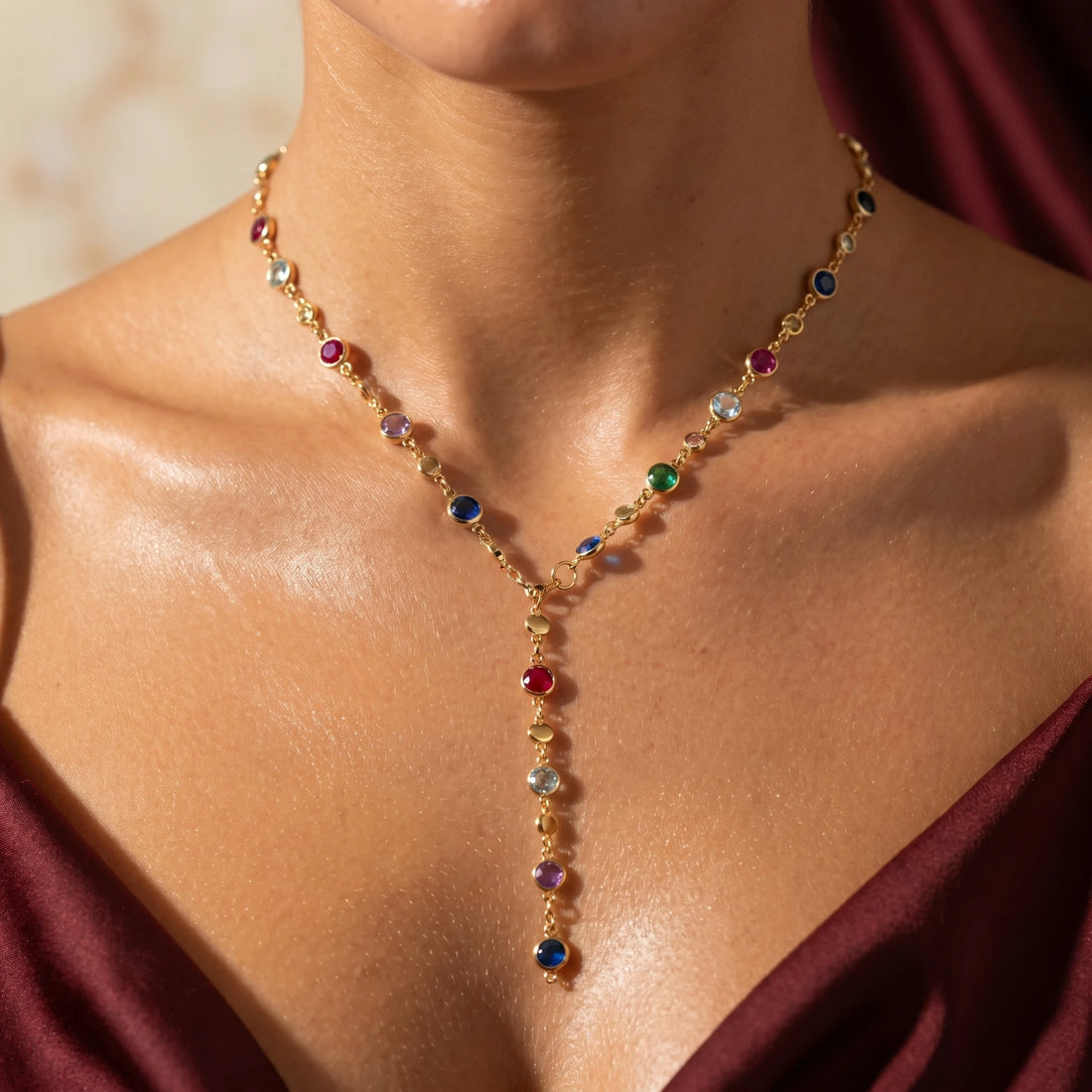 Crystal Y Necklace