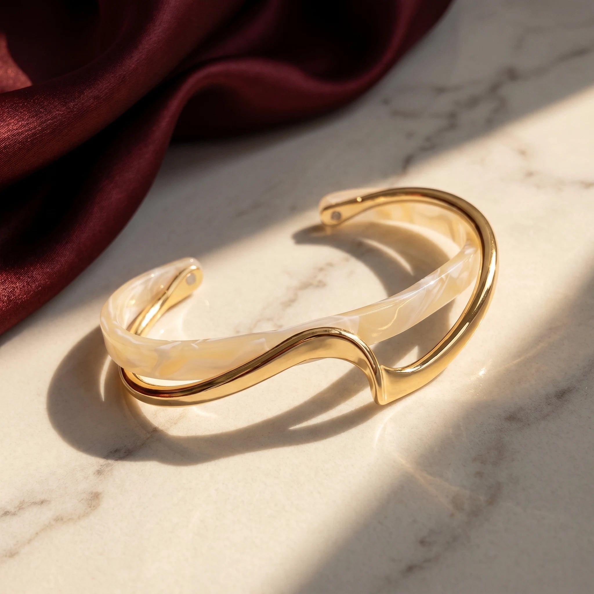 Rosette Twist Cuff Bracelet