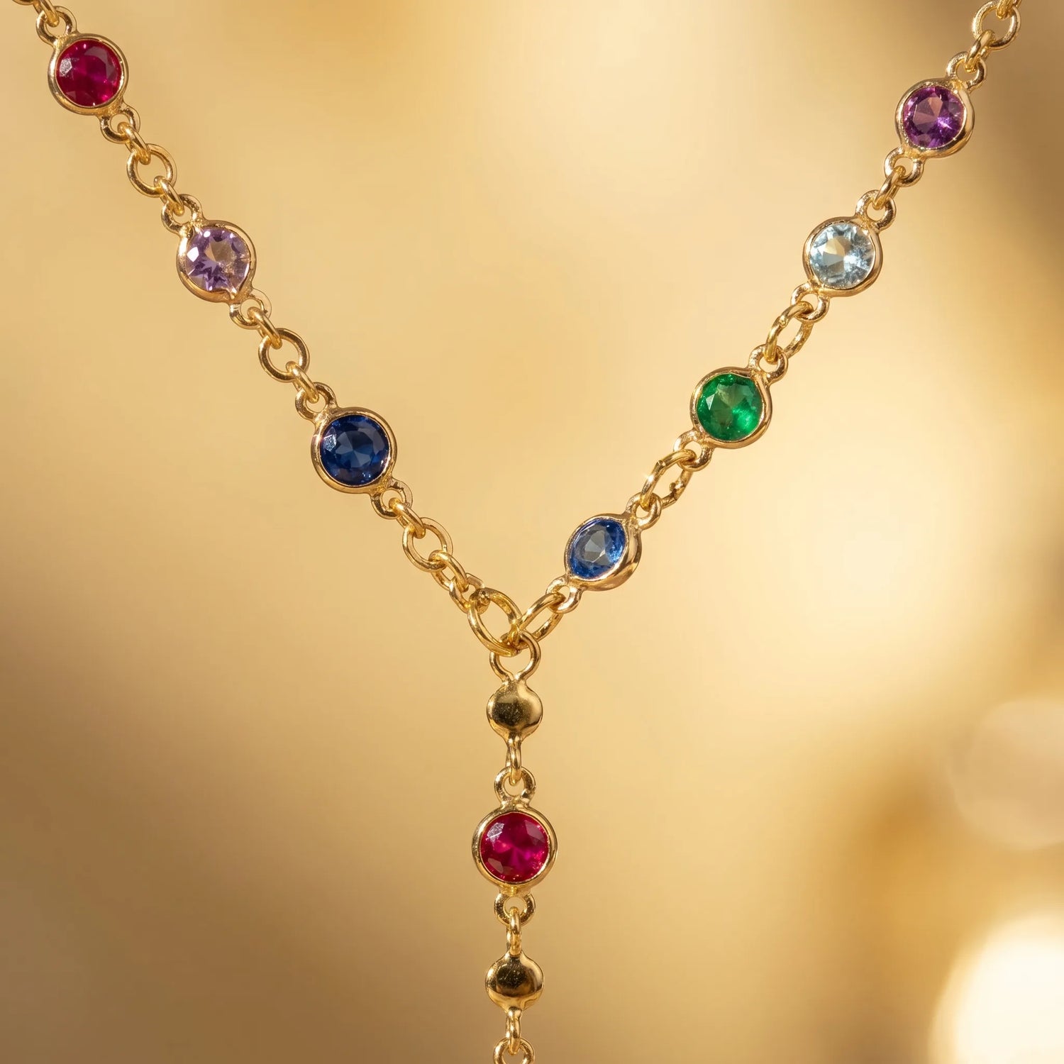 Crystal Y Necklace